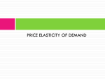 Price elasticity of demand - bhs