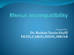 Rhesus Incompatibility