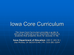 Iowa Core Curriculum PowerPoint