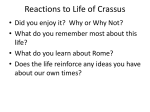 Lecture 1 - Crassus
