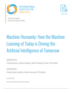 Machine Humanity: How the Machine Learning of Today is