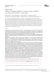 Dietary tryptophan depletion in humans using a simplified two amino