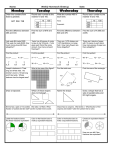 Weekly Homework Sheet