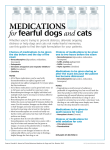 Medications for fearful dogs and cats