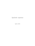 Quadratic equations - UCLA Department of Mathematics