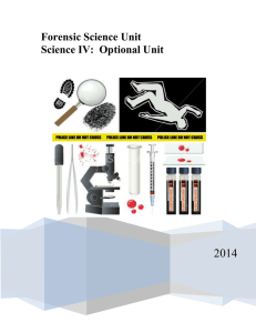 Forensic Science – Optional Module