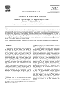 Advances in dehydration of foods