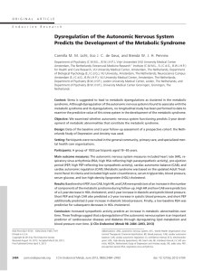 Dysregulation of the Autonomic Nervous System Predicts the