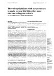 Thrombolytic failure with streptokinase in acute myocardial infarction