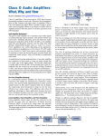 Class D Audio Amplifiers