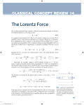 The Lorentz Force