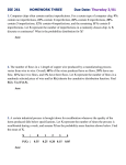 ISE 261 HOMEWORK THREE Due Date: Thursday 3/01 1