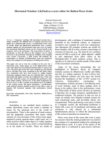 Microtonal Notation: LilyPond as a score editor for Bohlen