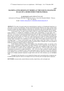 oA3 MANIPULATING RESONANT MODES AT THE SUB