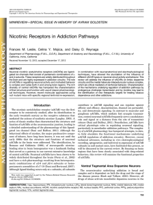 Nicotinic Receptors in Addiction Pathways