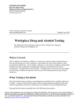 Workplace Drug and Alcohol Testing