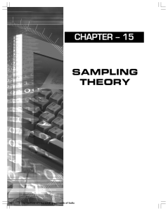 chapter – 15 sampling theory