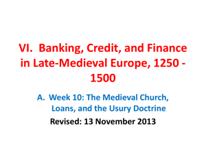 VII. Banking, Credit, And Finance In Late-Medieval Europe