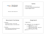 Range and multidimensional searches