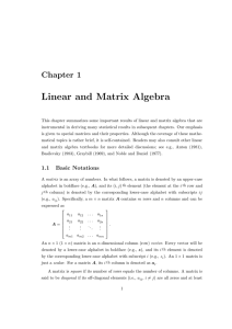 Chapter 1 Linear and Matrix Algebra
