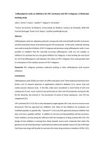 Caffeoylquinic acids as inhibitors for HIV-I protease and HIV