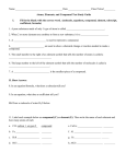 Atoms, elements, and compounds test review 16