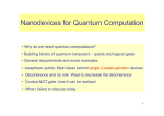 Nanodevices for quantum computation