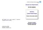 sentinel lymph node biopsy v2- breast care