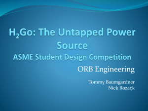 H2Go: The Untapped Power Source ASME Student Design