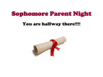 Sophomore Parent Night