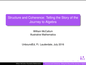 Keynote: Structure and Coherence: Telling the Story of the Journey