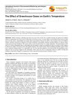 The Effect of Greenhouse Gases on Earth`s Temperature