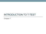 Introduction to t-test