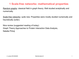 Scale-free networks - Chair of Computational Biology