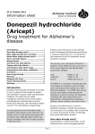 Donepezil hydrochloride (Aricept)