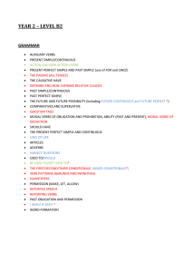 year 2 – level b2 grammar