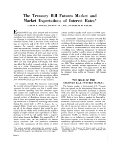 The Treasury Bill Futures Market and Market Expectations of Interest