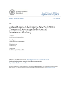 Challenges to New York State`s Competitive Advantages in the Arts