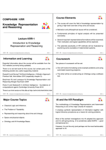 Knowledge Representation and Reasoning