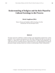 Understanding of Religion and the Role Played by Cultural