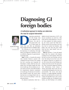 Diagnosing GI foreign bodies
