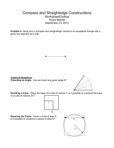 Compass and Straightedge Constructions