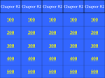 Chapter #2 Test Review (Jeopardy)