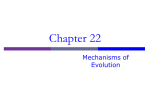Ch. 22 Mechanisms of Evolution