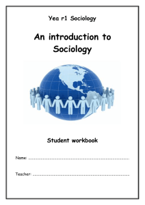 Introduction to Sociology Year 11 to 12