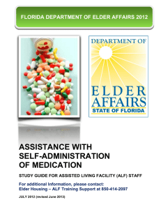 ASSISTANCE WITH SELF-ADMINISTRATION OF MEDICATION