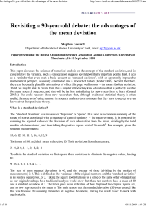Revisiting a 90yearold debate: the advantages of the mean deviation