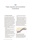 Origin, migration and accumulation of petroleum