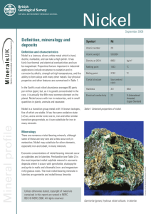 Nickel - British Geological Survey