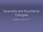 Isosceles and Equilateral Triangles